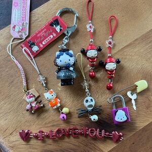 From Japan Hello Kitty Charm Collection - Red, Black, Pink